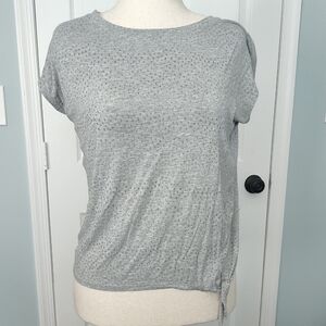 Jane and Delancey Light Gray Short Sleeve Top